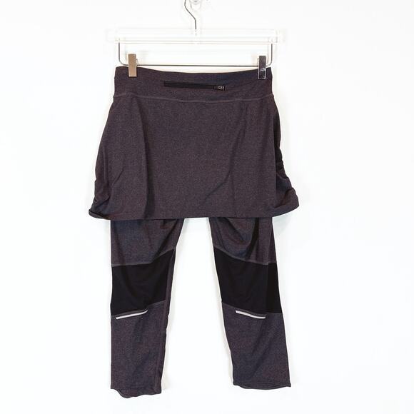 Athleta Womens Contender 2 In 1 Capri Leggings Skort Small Reflective Pickleball - Picture 3 of 6